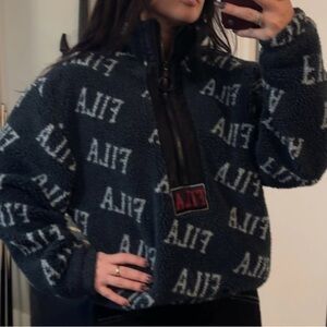 FILA Sherpa Bomber Half Zip Jacket